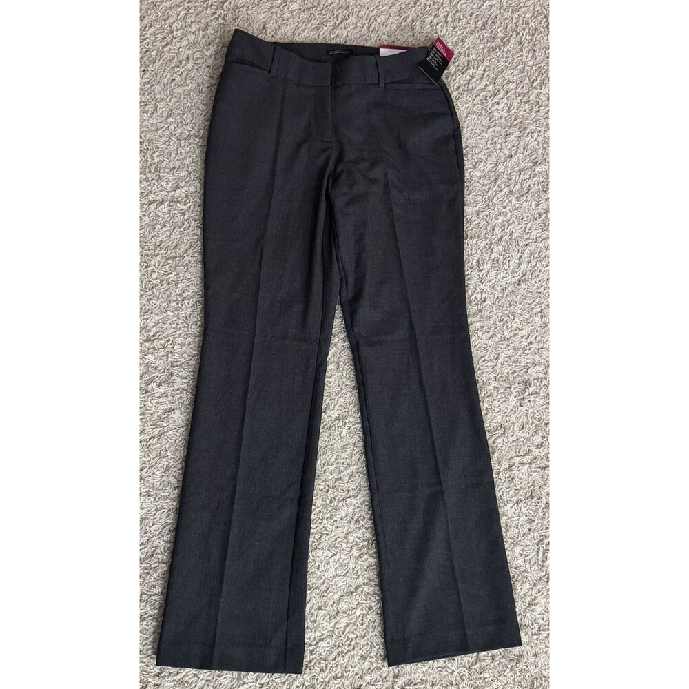 Worthington CURVY Fit Perfect Trouser Charcoal Gray St Leg Dress Pants Sz 4